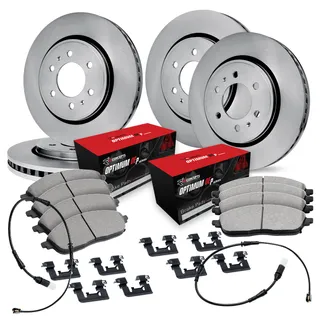 R1 Concepts WFUS2-40020 Disc Brake Rotor Set W/Optimum OEp Pads, Sensor, & Hardware